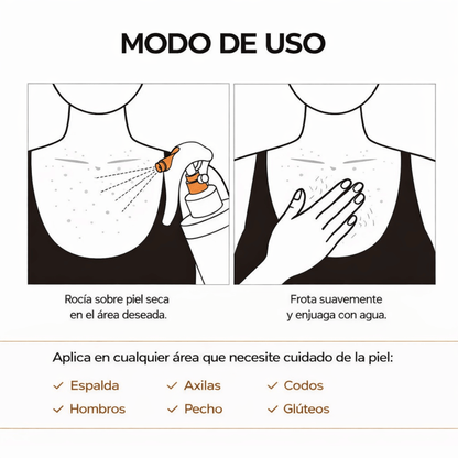Compra 1 Lleva el 2 GRATIS - Spray Exfoliante Aclarante Intensivo